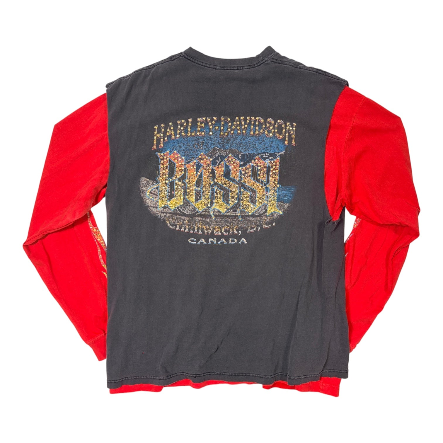 Double Layer Rhinestone Shirt - 2XLARGE