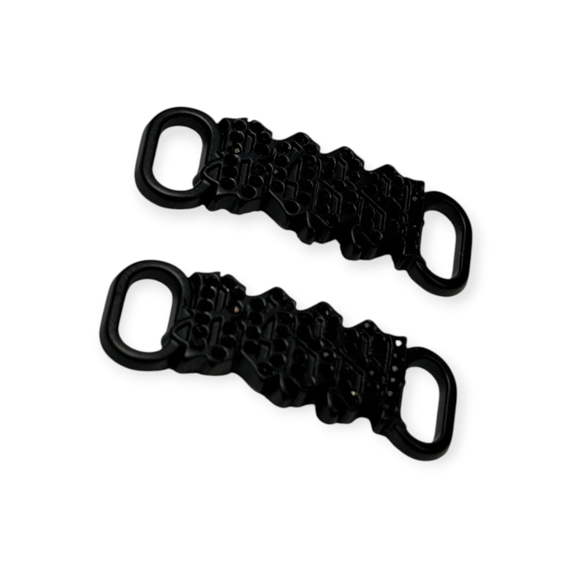 Rhinestone Black Lace Locks