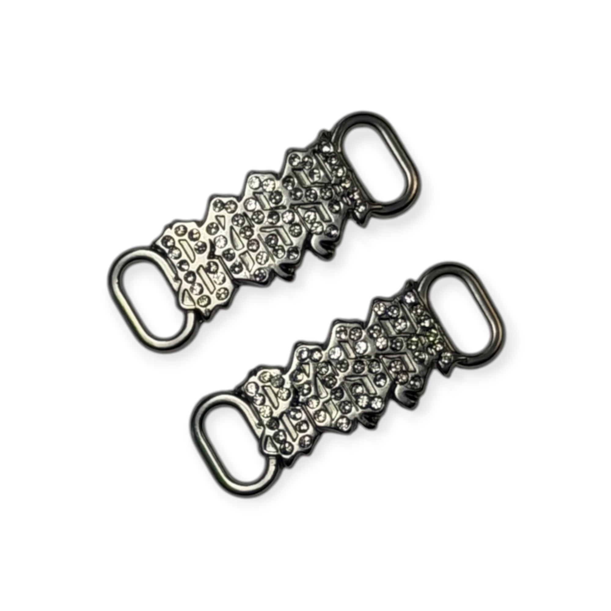 Rhinestone Silver Lace Locks
