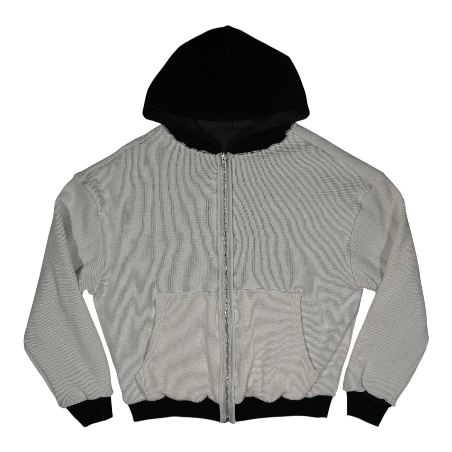 Reversible Thermal Lined Hoodie - White Vintage